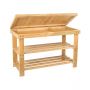 Bamboo Shoe Rack Bench Entry Cabinet with 3 Drawers - HY4101