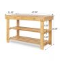 Bamboo Shoe Rack Bench Entry Cabinet with 3 Drawers - HY4101