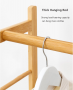 Bamboo tree standing clothes coat rack - 165cm