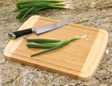 Bamboo Wood Cutting Board with Juice Grooves - ZM1123