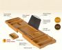 Bamboo Wood Luxury Bathtub Caddy Tray Bed Tray - HY2113