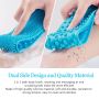 bath silicone towel doubble side - blue size:L box packing