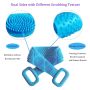 bath silicone towel doubble side - blue size:L box packing