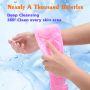 bath silicone towel doubble side - pink size:L box packing