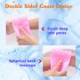 bath silicone towel doubble side - pink size:L box packing