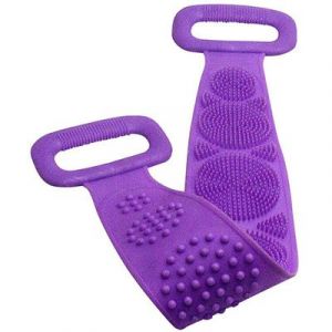 bath silicone towel doubble side - purple size:L box packing
