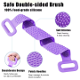 bath silicone towel doubble side - purple size:L box packing