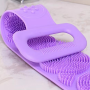bath silicone towel doubble side - purple size:L box packing