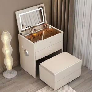 Bedroom bedside dressing table 60cm - White