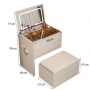 Bedroom bedside dressing table 60cm - White