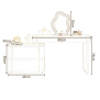 Bedroom dressing table 80cm-KD-06-khaki