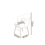 Bedroom dressing table 80cm-KD-06-white