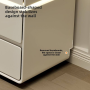 Bedroom dressing table 80cm- KD-12- walnut color+white
