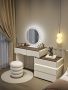 Bedroom dressing table 80cm- KD-12- walnut color+white