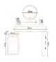 Bedroom dressing table 80cm-T08-grey