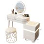 Bedroom dressing table 80cm-W15-white