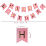 Birthday party balloon set - Pink color with paper ball ( Balloon set )