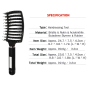 Boar Bristle Hair Brush - Black