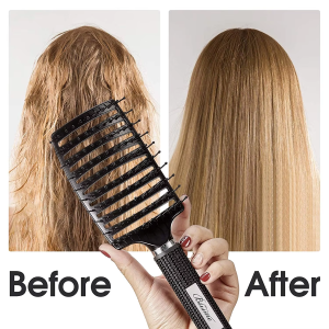 Boar Bristle Hair Brush - Black