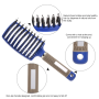 Boar Bristle Hair Brush - Blue