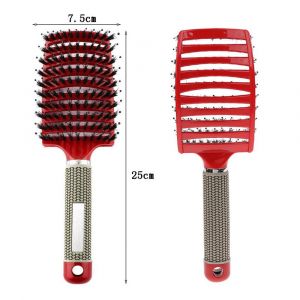 Boar Bristle Hair Brush - Red