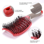 Boar Bristle Hair Brush - Red