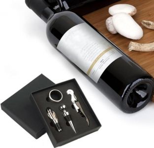 Bottle wine opener 4pcs/set - black