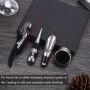 Bottle wine opener 4pcs/set - red