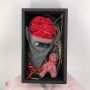Box mydlanych róż - czerwony