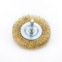 Brass Coated Wire Brush Wheel and Cup Brush Set