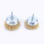 Brass Coated Wire Brush Wheel and Cup Brush Set