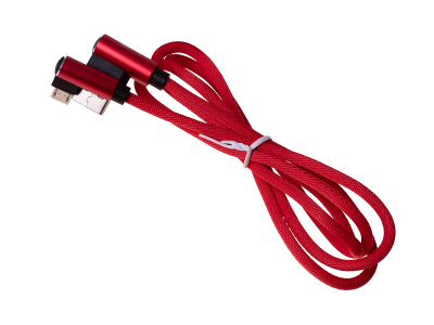 HF-1035 - Cable 90 Degree MicroUSB HALOFUTURE - red