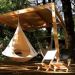 Cacoon outdoor tourism camping tree janging hammock 150*150cm beige
