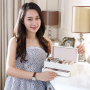 Casserge leather 4pcs watch storage box 22*10,7*11cm - white