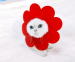 Cat decoration Elizabeth circle - size:L red