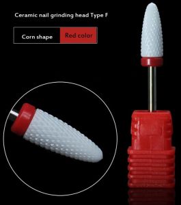 Ceramic nail grinding head - red (type F)