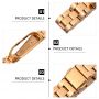 Classic Stainless Steel Belt Metal Bands for Xiaomi Mi Band 3 / 4 - gold