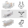 Clothing Storage Box - Black 7 Grids for Underpants 32*12*12CM