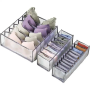 Clothing Storage Box - Gray 11 Grids for Socks 32*12*12CM