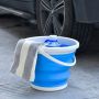 Collapsible Bucket - 10L Blue (with Cover)