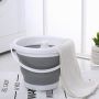 Collapsible Bucket - 10L Gray (with Cover)