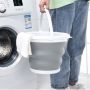 Collapsible Bucket - 10L Gray (with Cover)