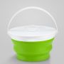 Collapsible Bucket - 10L Green (with Cover)