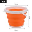 Collapsible Bucket - 10L Orange