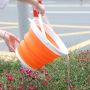 Collapsible Bucket - 10L Orange (with Cover)