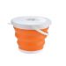 Collapsible Bucket - 10L Orange (with Cover)