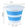 Collapsible Bucket - 15L Blue (with Cover)