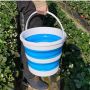 Collapsible Bucket - 15L Blue (with Cover)