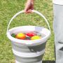 Collapsible Bucket - 15L Gray (with Cover)