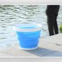 Collapsible Bucket - 5L Blue (with Cover)